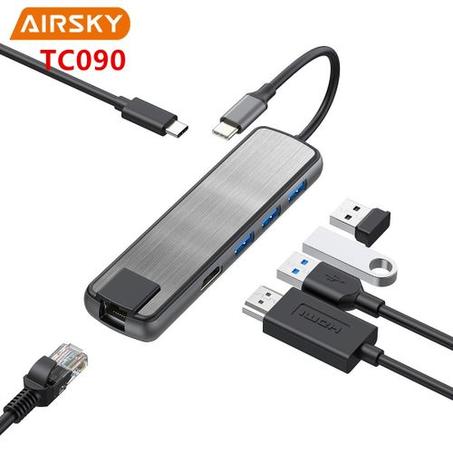 airsky tc090 Hub type-c 6-en-1