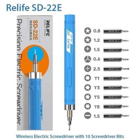 Tournevis électrique sans fil de précision - Rechargeable - Avec 10 embouts
