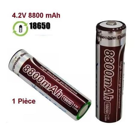 Pile Rechargeable Li-ion 18650 / 4.2V / 8800mAh