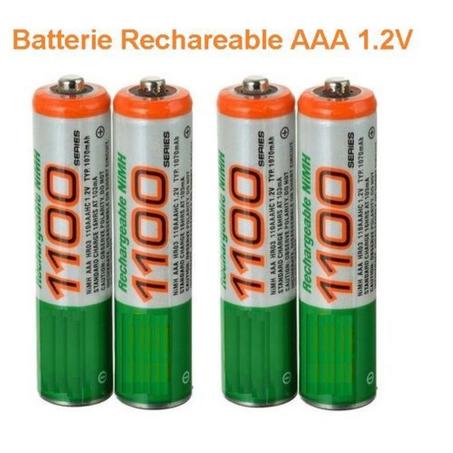 Pile Rechargeable AAA 1,2 V (Lot de 4)