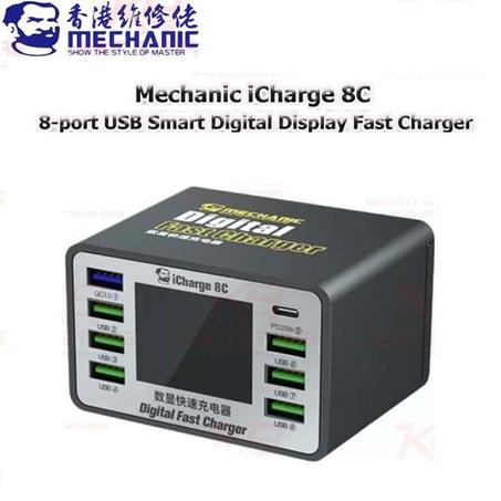 Station de Charge Ultra Rapide 50W à 8 Ports - 6 USB + Q.C3.0 + PD20W (Mini & Compact)