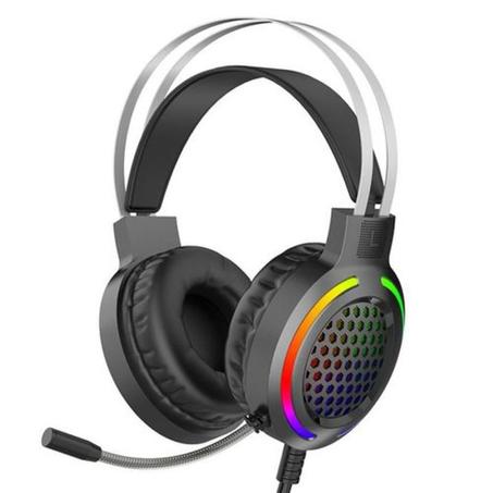 Casque de jeu filaire professionnel-Avec microphone & Lumière statique tricolore
