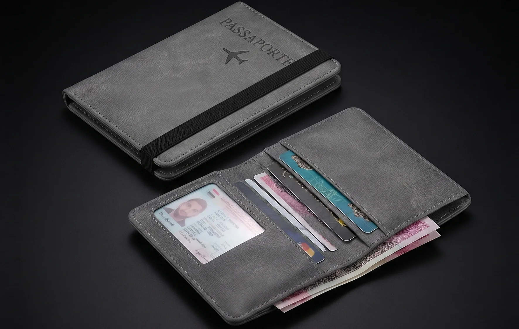 محفظة جواز السفر الذكية المضادة للسرقة مع حماية RFID