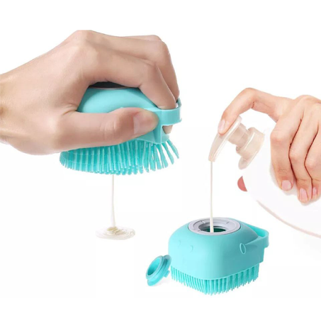 فرشاة من السليكون مع موزع للجل متعددة الاستعمالات