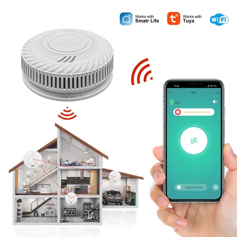 جهاز إنذار  حريق WI-FI عن طريق تطبيق جوال