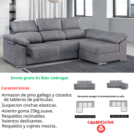 SOFA , GRIS CLARO