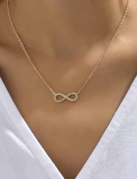 Collier à pendentif cuivre à l'infini