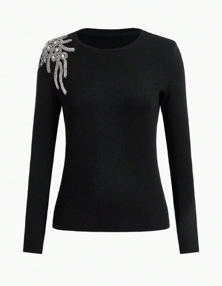 Haut brodé à perles