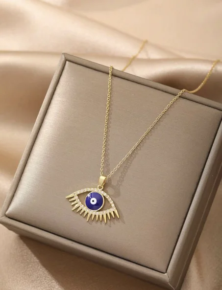 Collier à breloque oeil