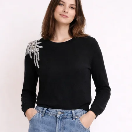 Haut brodé à perles