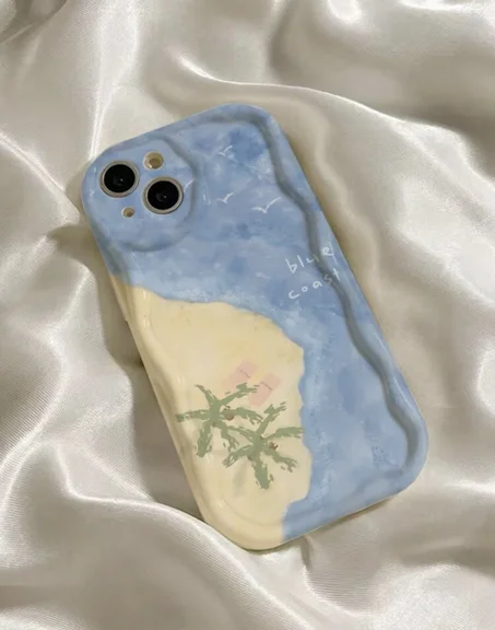Coque téléphone motif plage