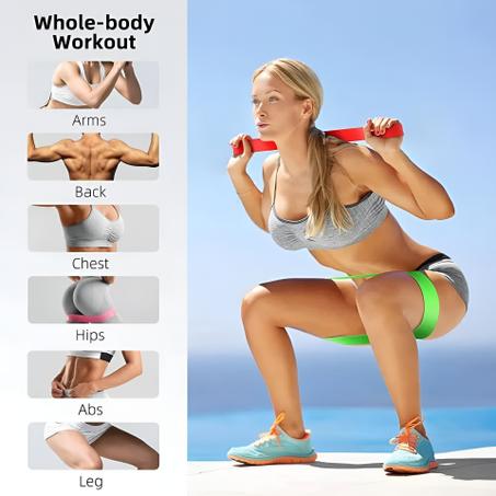 5قطع من شريط المقاومة المرن لتمارين التمدد