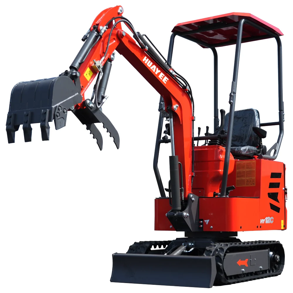 HUAYEE Mini Excavator - Hydraulic Thumb Clamp, 13.5HP Rato Engine Gas Powered | HUAYEE HY12C