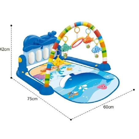 Tapis d'Eveil Jeux Bébé Piano Pied Musique 3 en 1