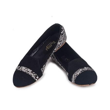 Ballerine Pour Femme (Motif selon la découpe) - Noir