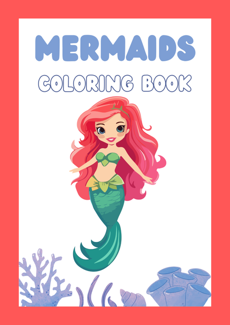 كتاب تلوين للأطفال حوريات البحر  Coloring ebook for kids mermaids