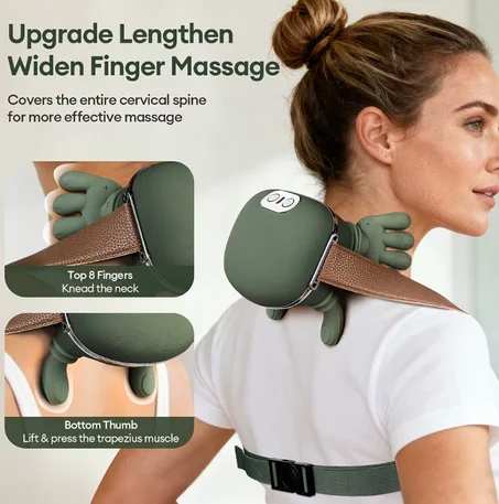 🛋️ جهاز تدليك الرقبة والكتفين الذكي (Hand-Shaped Trapezius Massager)