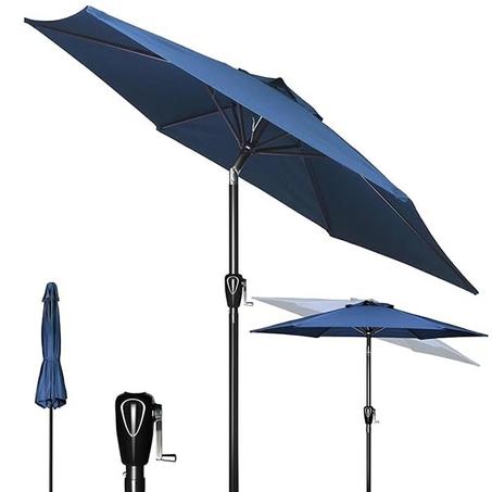 Parasol pliable avec manivelle