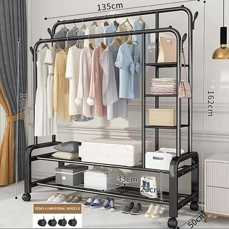 Porte-Manteaux double - Porte-Vêtements Robuste