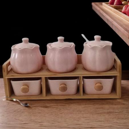 Pot d’assaisonnement Rose en céramique