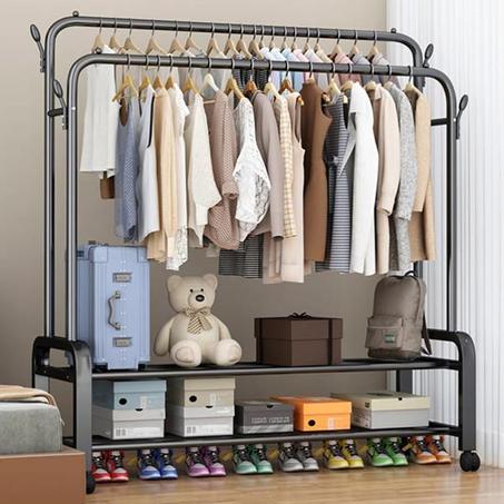 Cintre double avec 2 étagère à chaussures