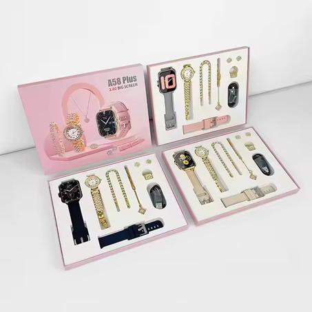Ensemble Cadeau Unique Montre de Luxe Gold A58 Plus 2024 pour Femme 🎁
