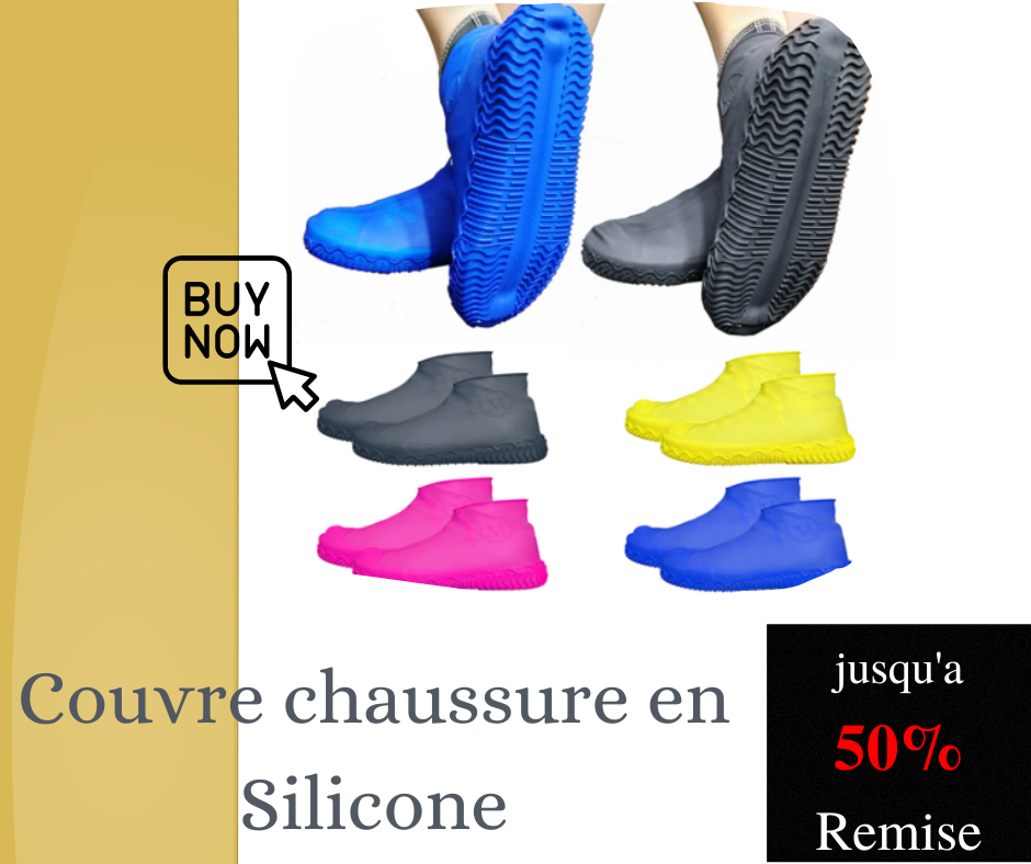 Couvre-Chaussures en Silicone - imperméables antidérapantes - réutilisables  pour Marcher sous la Pluie prix tunisie 