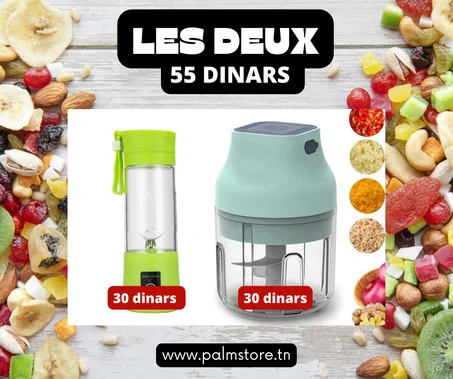 Mini Mixeur de Fruits Portable électrique Rechargeable et Hachoir de Cuisine électrique
