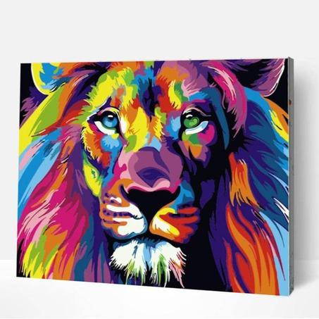 Colorful Lion - Peinture par diamants