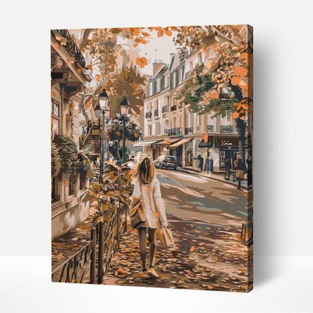 Journée d'Automne en ville- Peinture Par Numéros