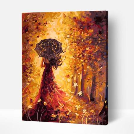 Femme D'automne - Peinture par diamants