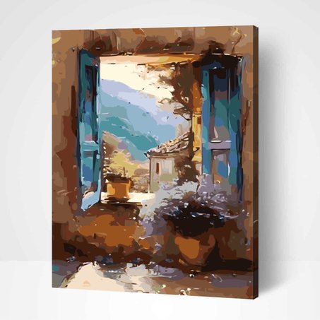 La Vue de la fenêtre- Peinture Par Numéros