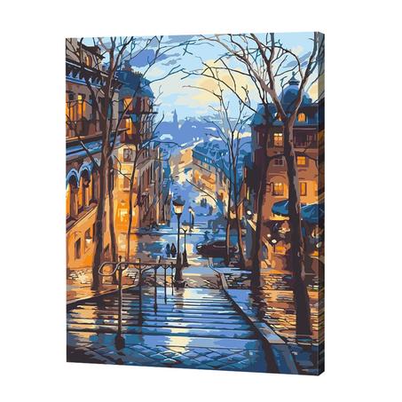 Scène de rue japonaise Architecture Sakura- Peinture Par Numéros (copy)