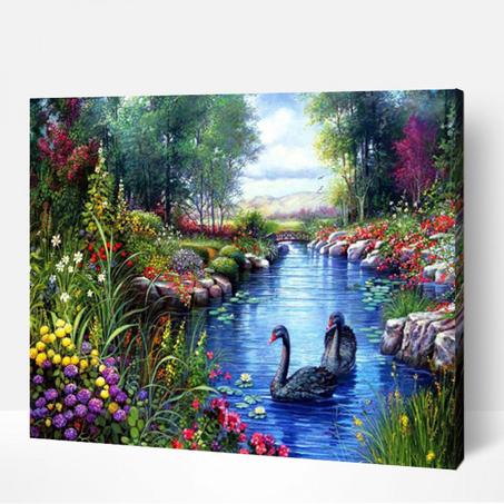 À la campagne en saison- Peinture Par Numéros