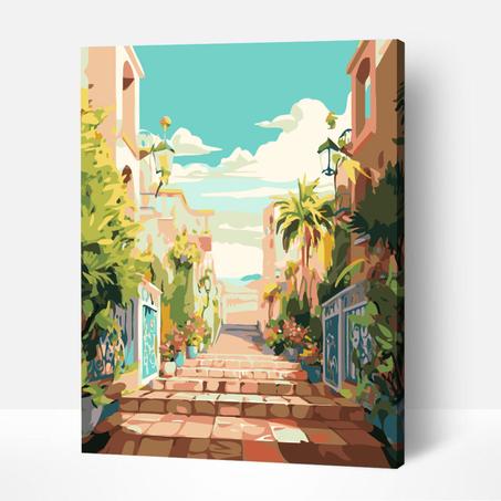 Escalier côtier- Peinture Par Numéros