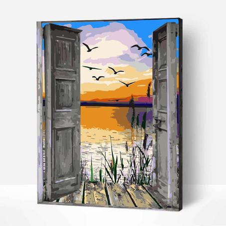 Porte sur la Mer - Peinture par diamants
