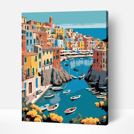 Manarola Italie- Peinture Par Numéros