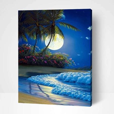 Waves Under The Moon- Peinture Par Numéros
