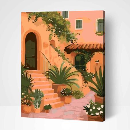 Sunlit Villa- Peinture Par Numéros