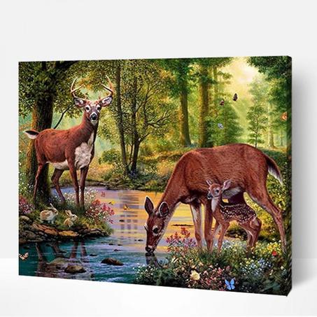 Calm Deers- Peinture Par Numéros
