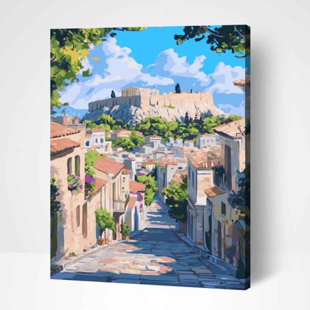 L'Acropole d'Athènes, en Grèce- Peinture Par Numéros