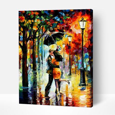 Danse sous la pluie - Peinture par diamants