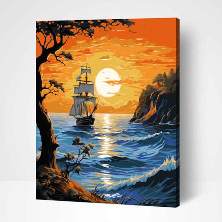 Aventure au Crépuscule- Peinture Par Numéros