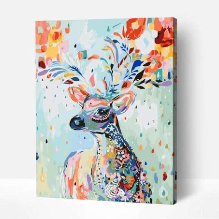 Cerf pastel - Peinture par diamants