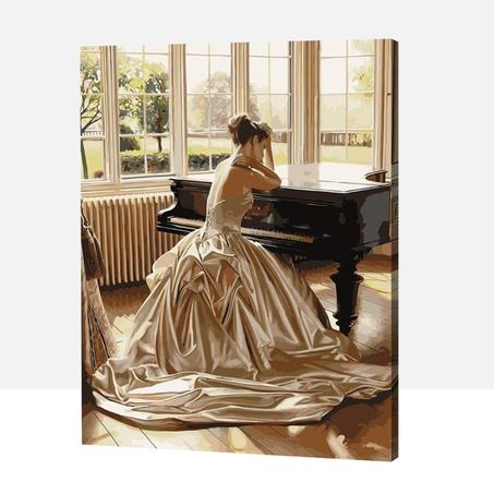 femme piano- Peinture Par Numéros