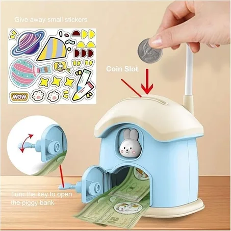🌟 مصباح مكتب 3 في 1 للأطفال بتصميم الأرنب من WISHKEY 🌟