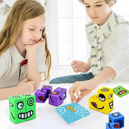 🌟🧩لعبة الوجوه المتغيرة😁  (  حجم كبير + جرس)