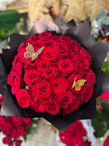 bouquet fleurs rouge