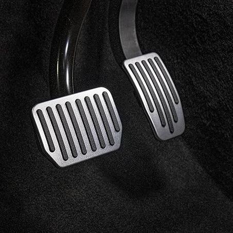 Nestour Almohadilla de pedal de repuesto para Tesla Modelo 3 Modelo Y 2016-2025, accesorios de cubiertas de pedal de aluminio automático, extensores de pedal de freno de acelerador antidesliz