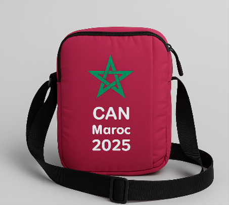 حقيبة كتف مغربية - حمراء CAN 2025 - Sac Bandoulière Maroc – Rouge CAN 2025